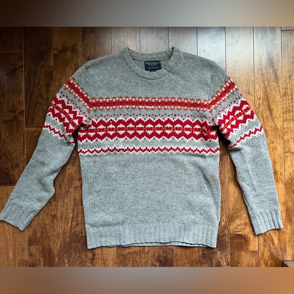 American Eagle vintage fair isle wool sweater